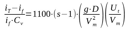 Correlation of Newitt to estimate the pressure drop of heterogeneous settlilng suspension flow