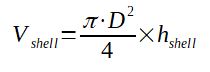 Calculation of the volume of a cylindrical shell